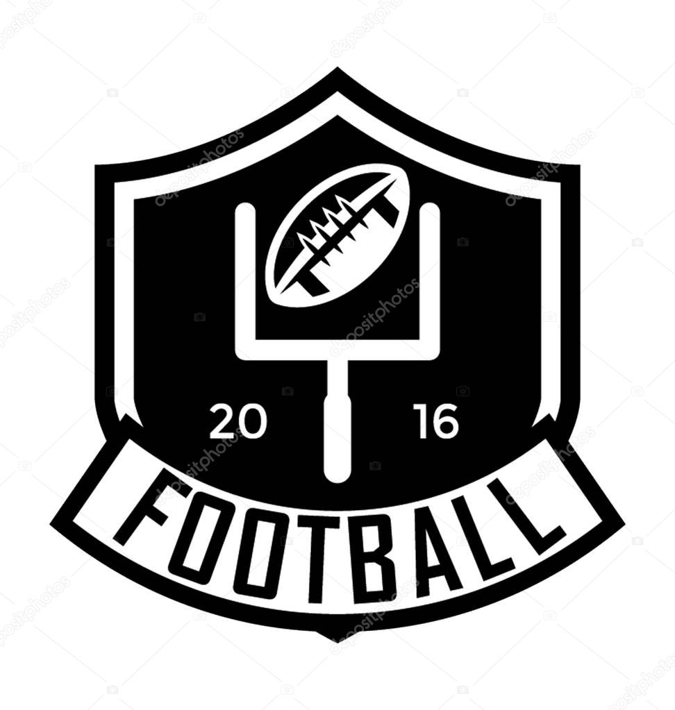 Football Badge Flat Vector Icon