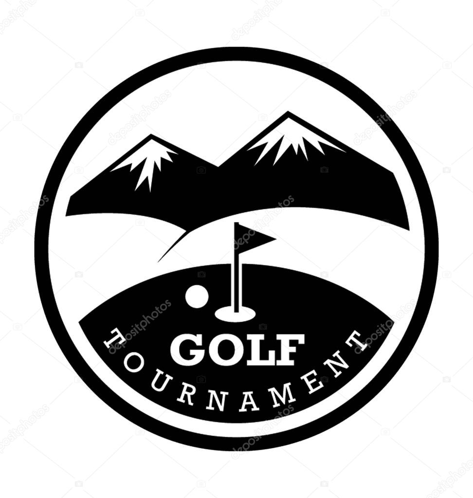 Golf Tournament Flat Vector Icon