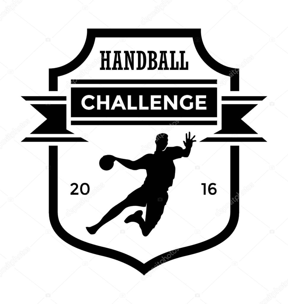 Handball Challenge Flat Vector Icon