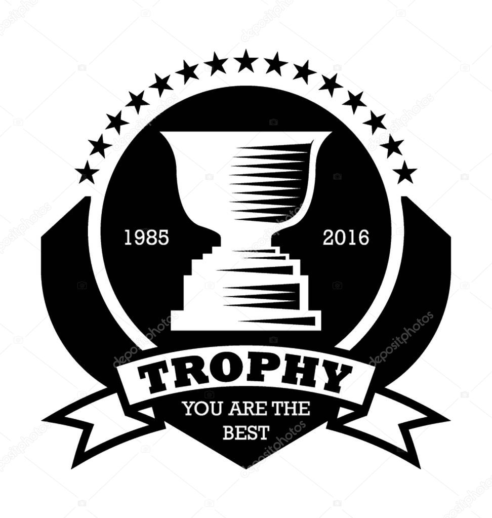 Sports Trophy Flat Vector Icon