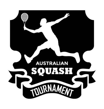 Squash turnuva düz vektör simgesi