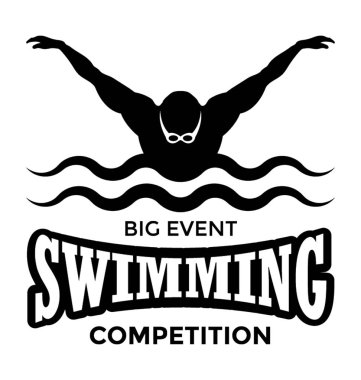 Yüzme Yarışması düz vektör simgesi