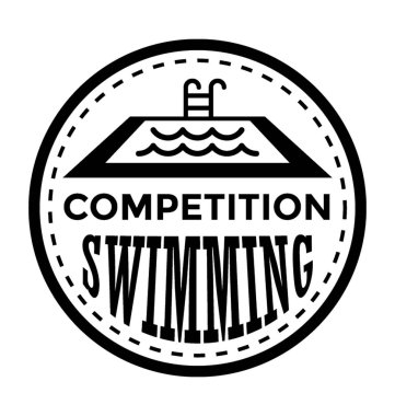 Yüzme düz vektör simgesi