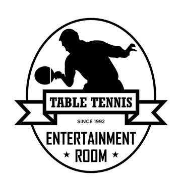 Masa Tenisi düz vektör simgesi