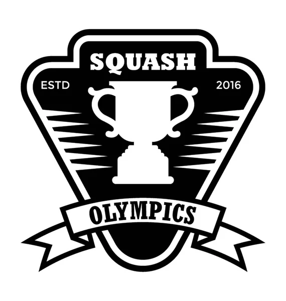 Squash Olympics Flat Vector Icon — Stock Vector