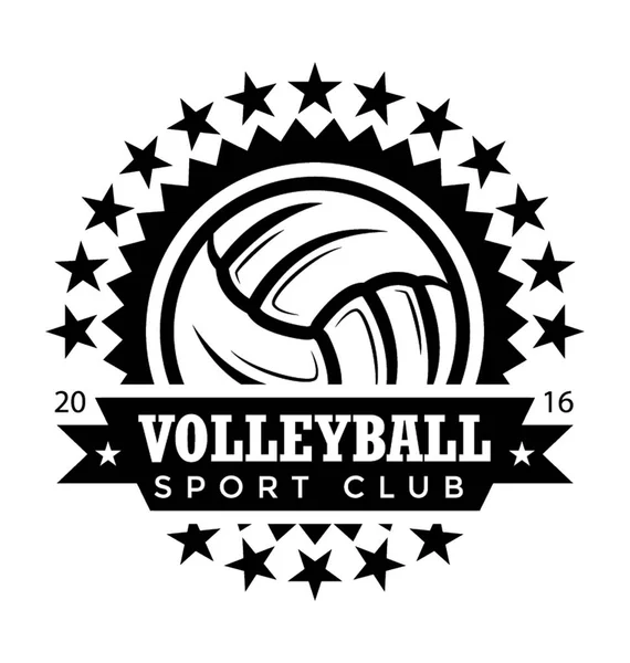 Club Voleibol Vector Icono — Vector de stock