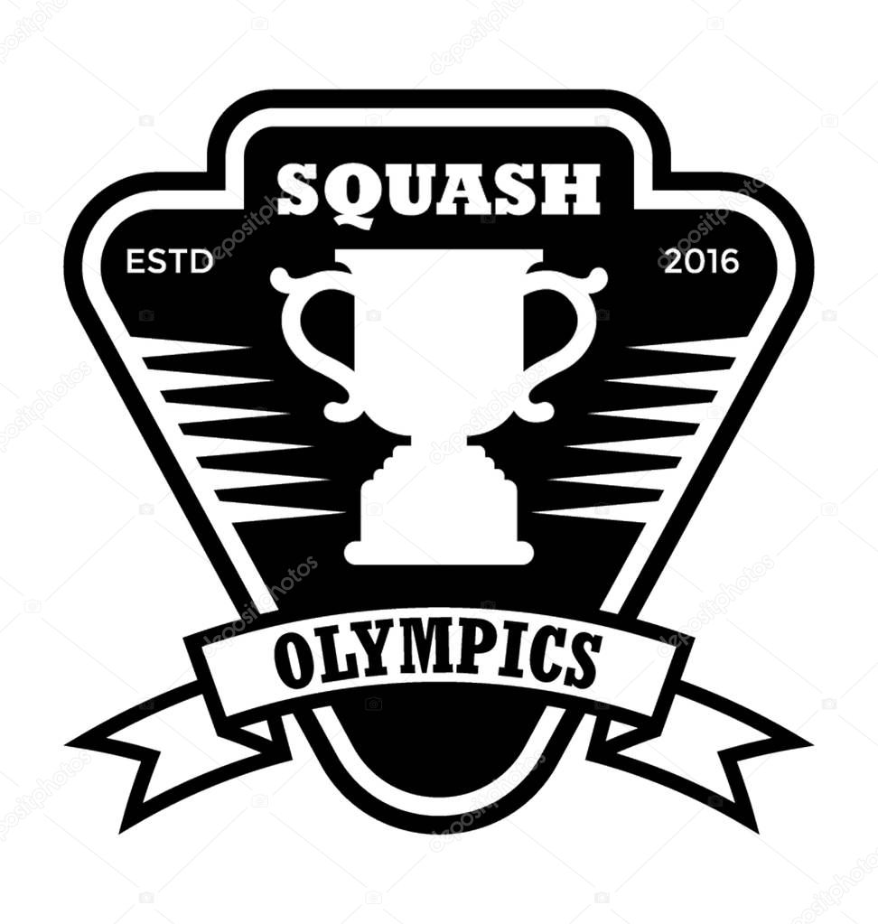 Squash Olympics Flat Vector Icon