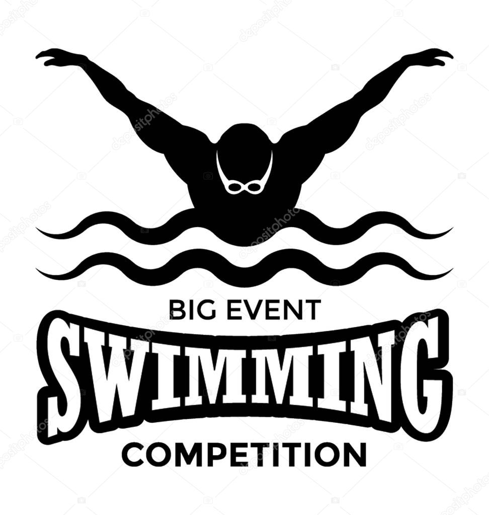 Swimming Competition Flat Vector Icon