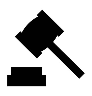 Açık artırma düz vektör simgesi