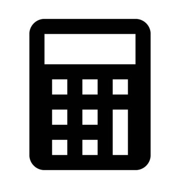 hesap makinesi düz vektör simgesi