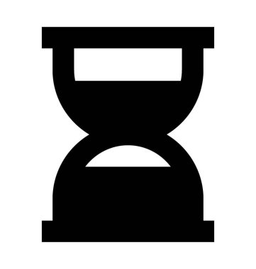 kum saati düz vektör simgesi