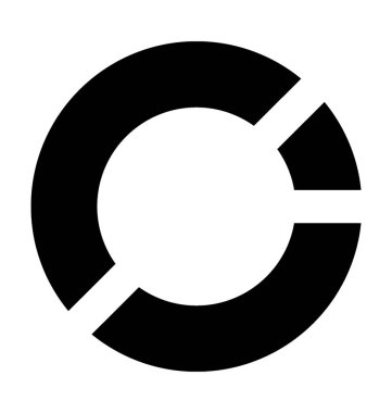 Donut grafik düz vektör simgesi