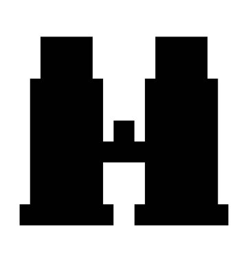 dürbünler düz vektör simgesi