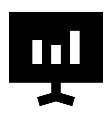 Grafik sunum düz vektör simgesi