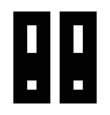 Dosya klasörleri düz vektör simgesi