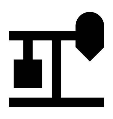 Derrick vinç düz vektör simgesi