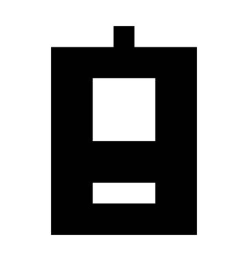 kimlik kartı düz vektör simgesi