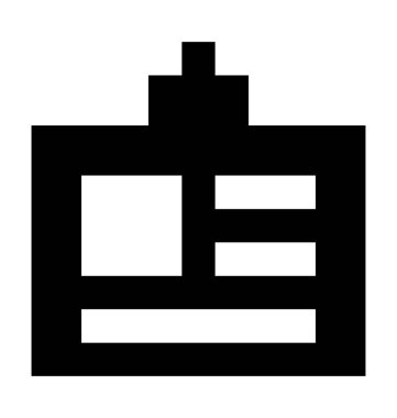 kimlik kartı düz vektör simgesi