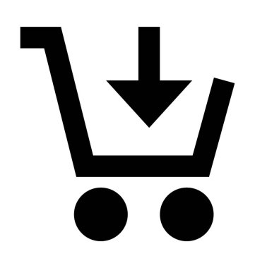 Sepeti düz vektör simge ekle