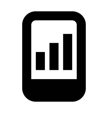Mobil grafikler düz vektör simgesi