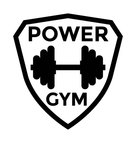 Power Gym Vector Icono — Vector de stock