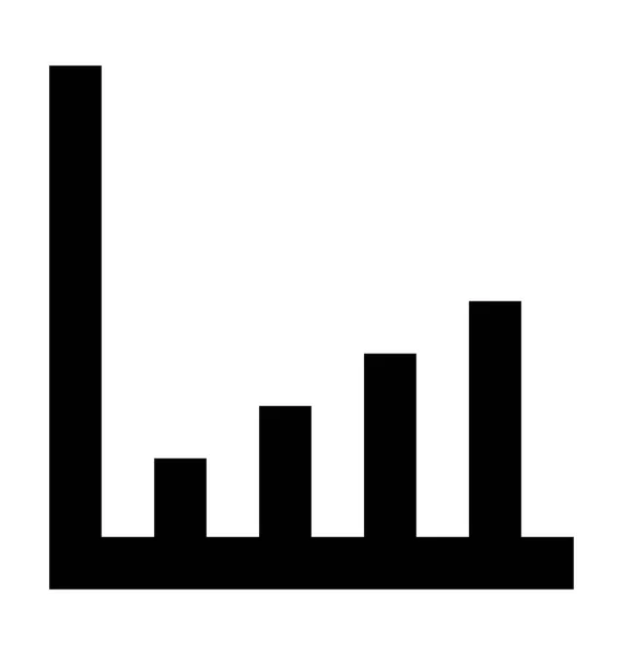 Growth Chart Flat Vector Icon — Stock Vector
