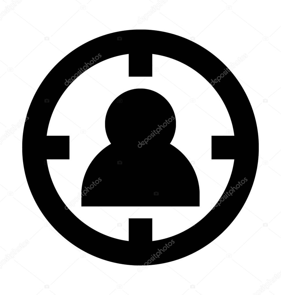 Target User Flat Vector Icon