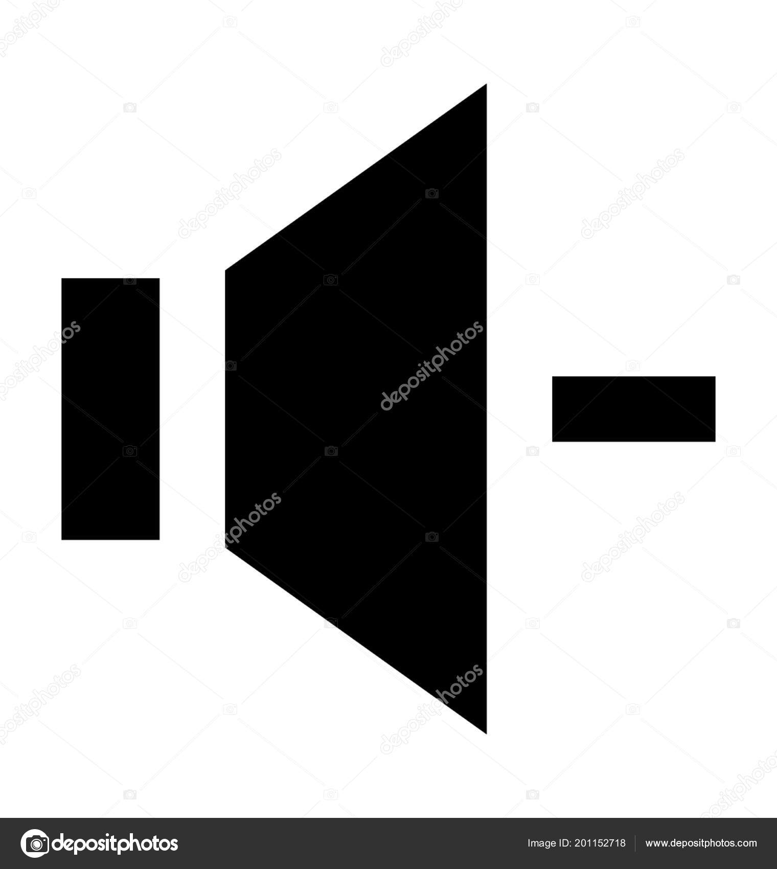 Csökken Kötet Lapos Vector Icon