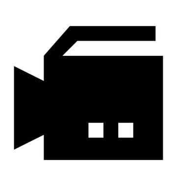 video kamera düz vektör simgesi