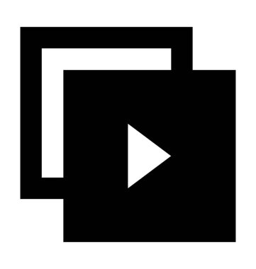 Media Player düz vektör simgesi