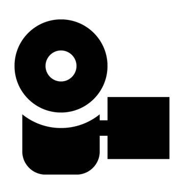 Video kamera düz vektör simgesi