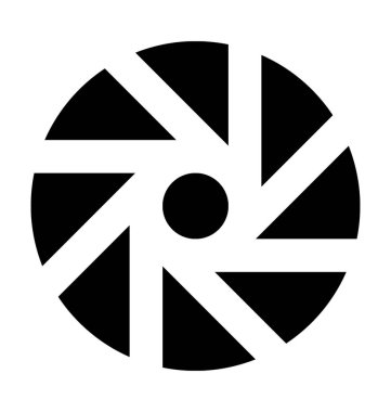 Kamera Panjur Düz Vektör Simgesi