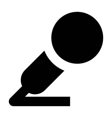 Mikrofon düz vektör simgesi