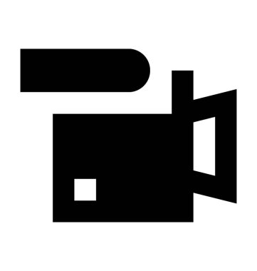 Film kamera düz vektör simgesi