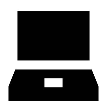 Laptop Düz Vektör Simgesi