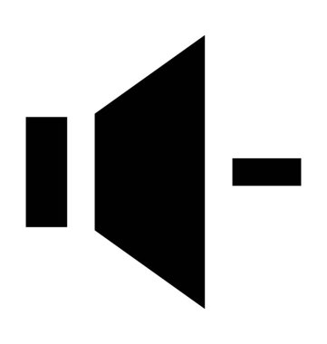 Ses ayarı düz vektör simgesi azaltmak