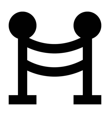 Kırmızı halı düz vektör simgesi