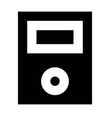 Walkman düz vektör simgesi