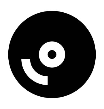 DVD düz vektör simgesi