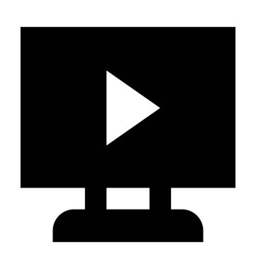 Media Player düz vektör simgesi