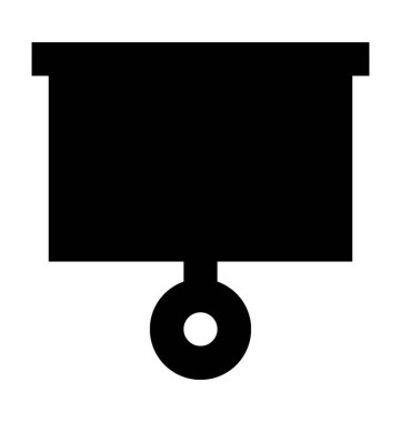 Flip chart düz vektör simgesi