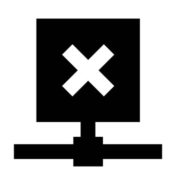 Sunucu bağlantısını kesmek düz vektör simgesi