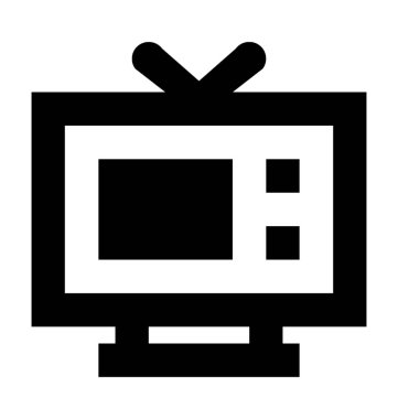 TV düz vektör simgesi