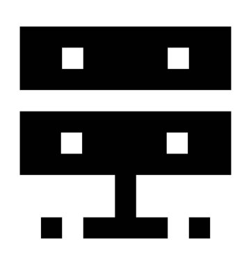 Sunucu Düz Vektör Simgesi