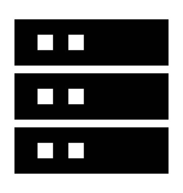 Anabilgisayar düz vektör simgesi