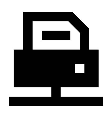 Sunucu belge düz vektör simgesi