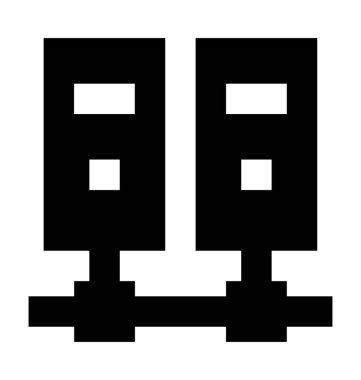 Anabilgisayar düz vektör simgesi