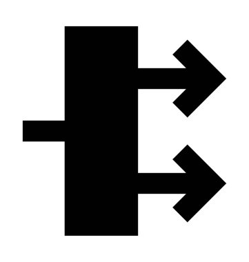 Veri paylaşımı düz vektör simgesi