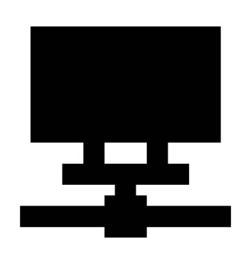 İstemci sunucu düz vektör simgesi