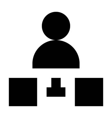 Sosyal ağ düz vektör simgesi